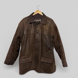 Vintage Rudsak Button Leather Jacket Size L Men’s